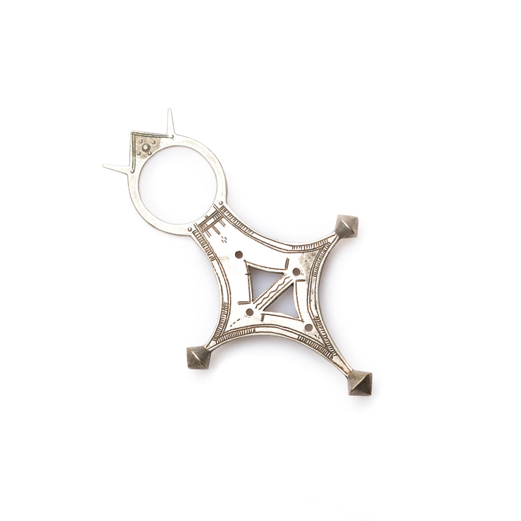 Silver Taureg Cross Pendant
